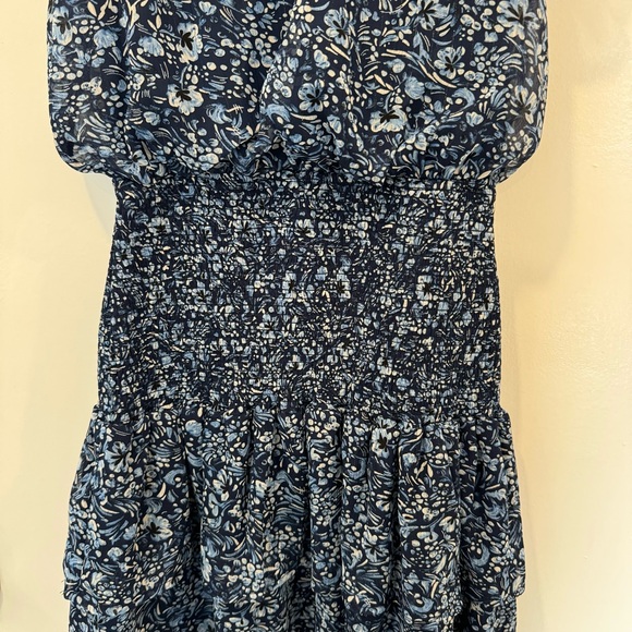 Floral Aqua Mini Dress - Picture 2 of 6